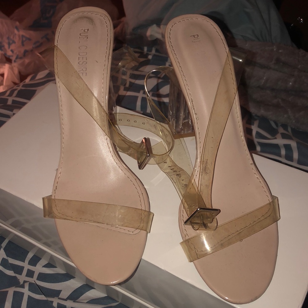 Public Desire Clear Latex Sandal